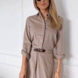 Benaar La Alessia Soft Button Down Long Sleeve Top